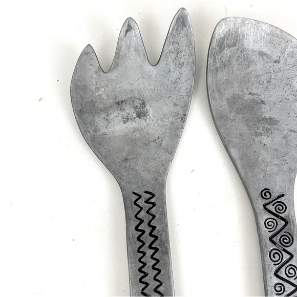 Wilton Armetale Reggae Pewter Serving Fork & Spoon - Picture 6 of 16